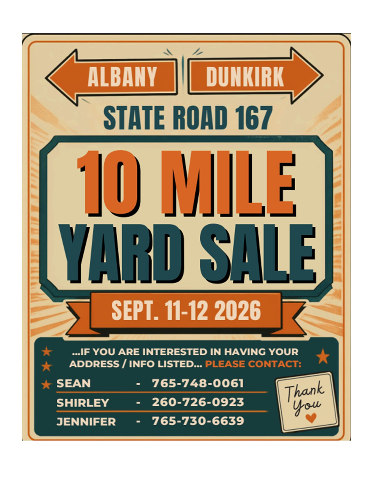 State Road 167 Yard Sales