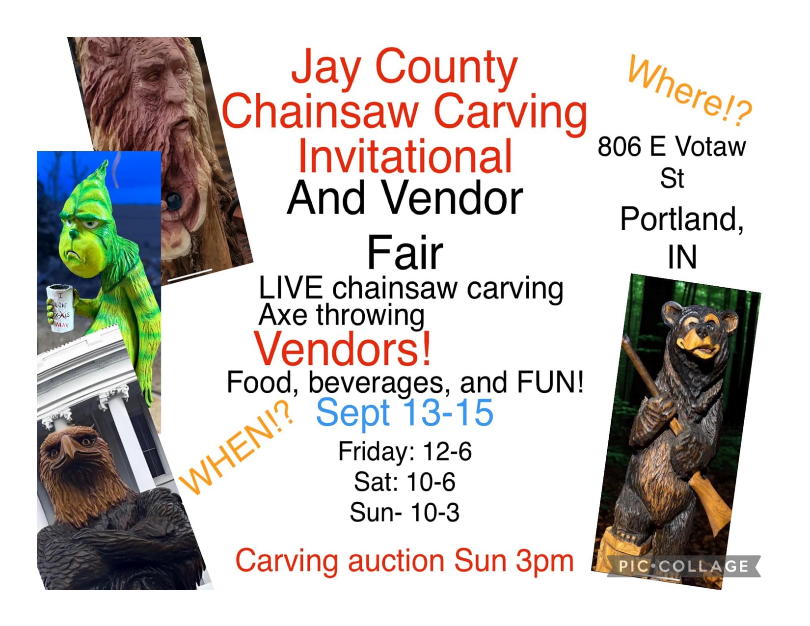 Jay County Chainsaw Carving Invitational & Vendor Fair