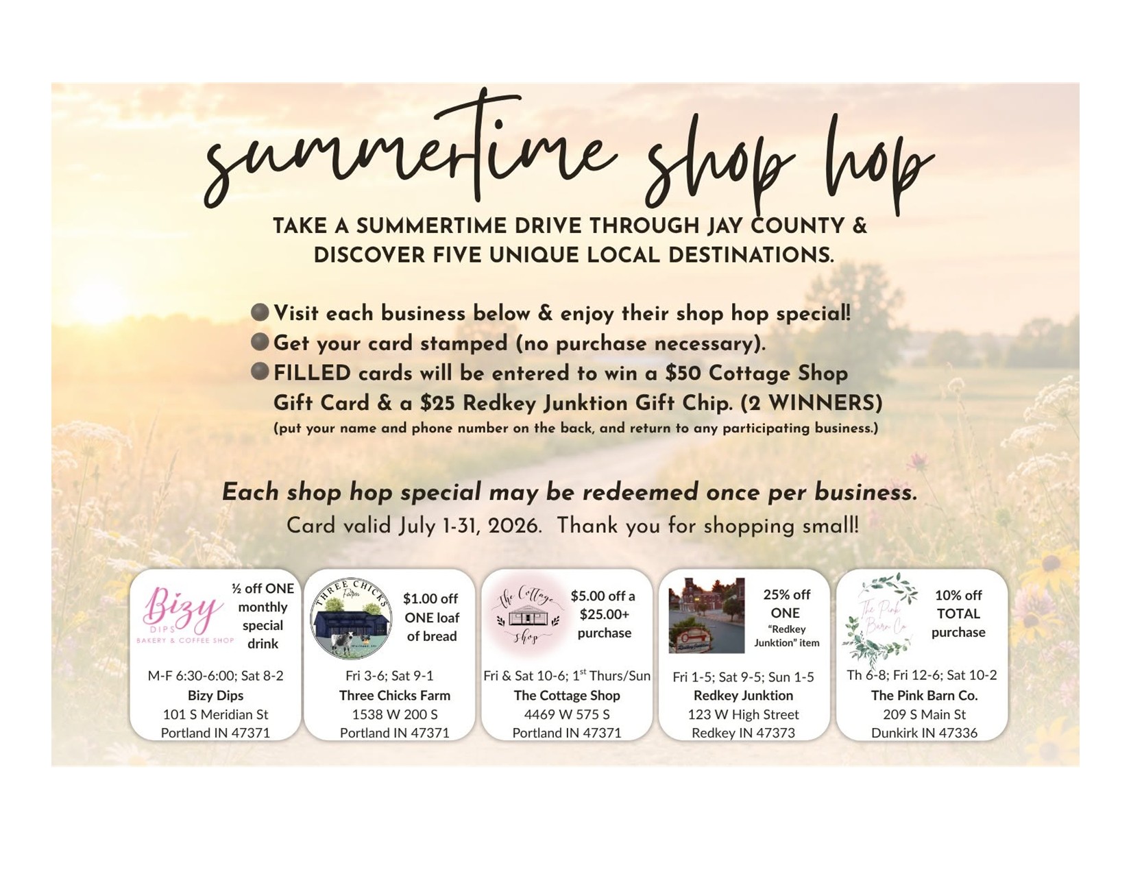 Summertime Shop Hop
